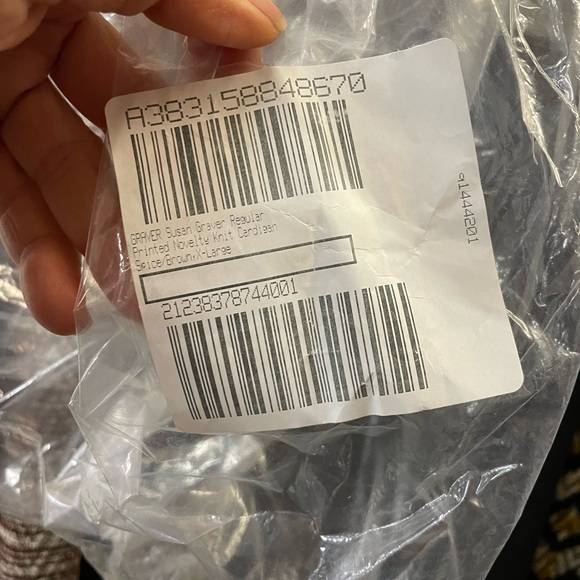 Susan Graver open style print cardigan - Picture 7 of 7